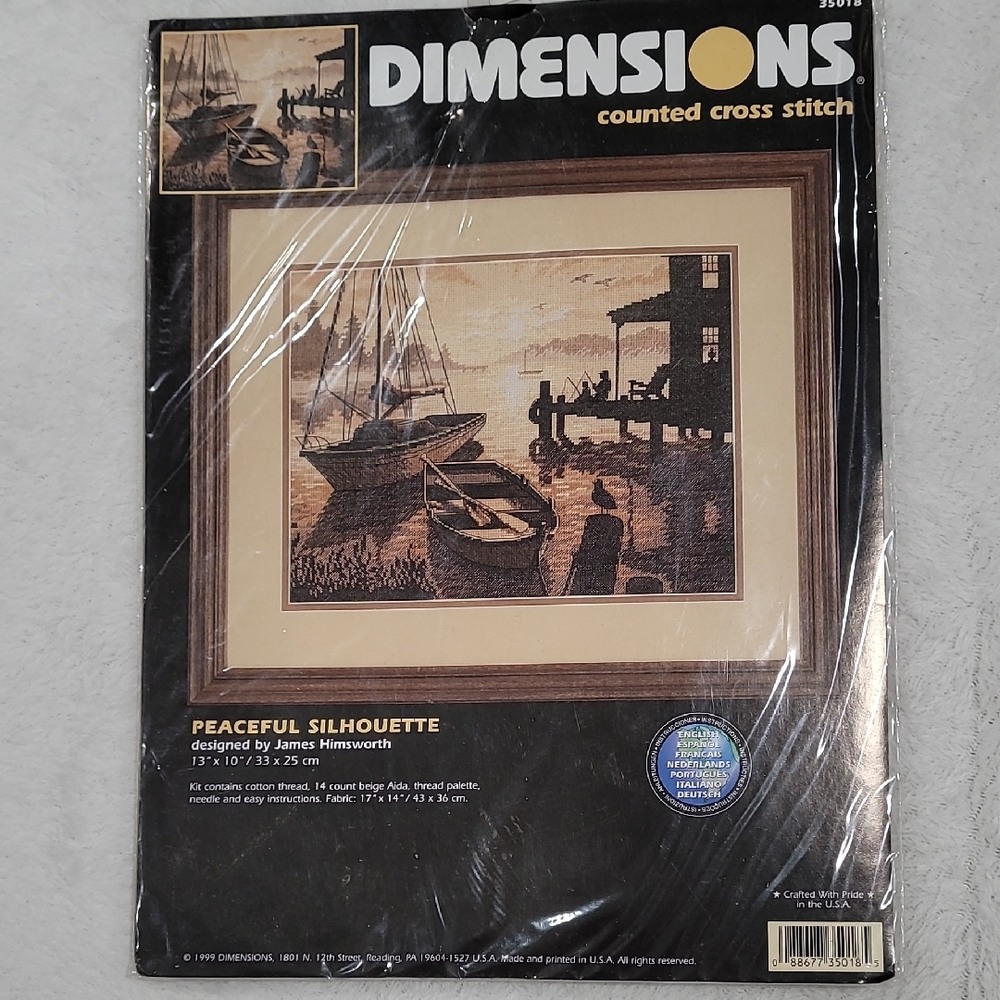 New/Sealed Dimensions "Peaceful Silhouette" Counted Cross Stitch Kit